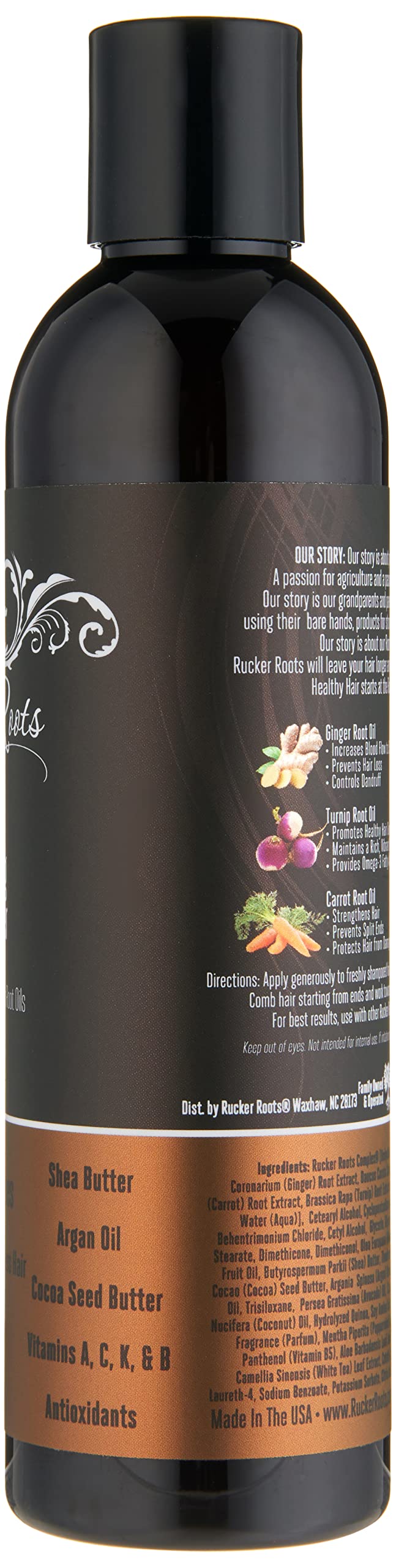 Rucker Roots Detangling Conditioner |Turnip, Carrot, Ginger Root Oils| For All Hair Types| Hydrates & Moisturizes Hair| Detangles Hair Beauty & Personal Care Rucker Roots