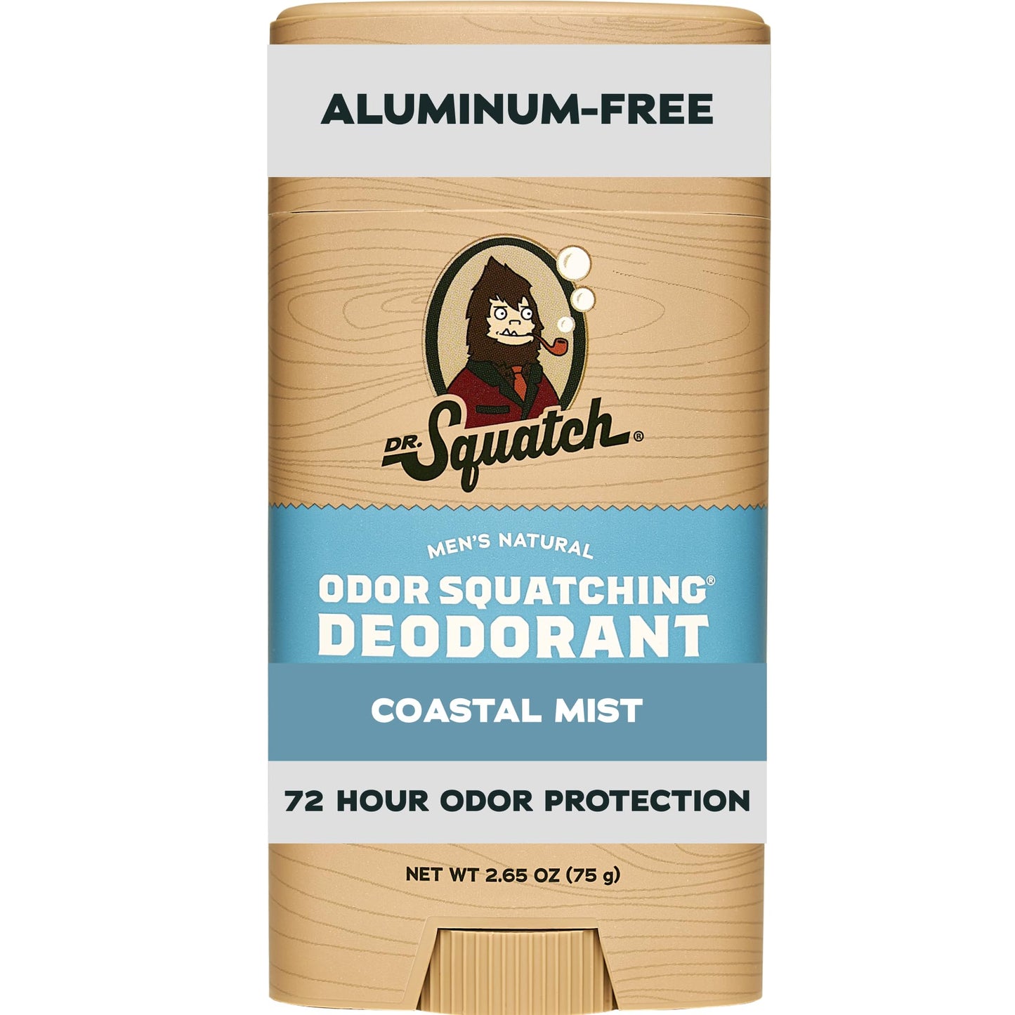 Dr. Squatch Natural Men’s Deodorant - Aluminum Free Natural Deodorant Men with Charcoal & Postbiotics for 72-Hour Odor Protection - Coastal Mist Beauty and Personal Care Dr. Squatch