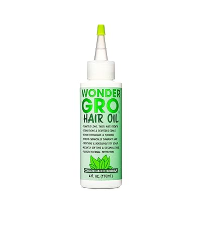 Wonder Gro Hair Growth Oil & Thermal Protection, 4 fl oz - Strengthens & Restores Edges Beauty & Personal Care Wonder Gro