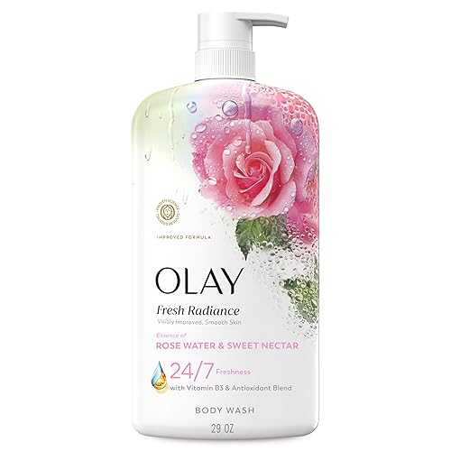 Olay Body Wash for Women, Fresh Radiance, 24/7 Skin-Loving Freshness, Visibly Radiant, Plant Based Cleansers, Vitamin B3 & Antioxidant Blend, All Skin Beauty & Personal Care Olay