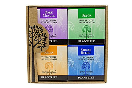 Plantlife Top 4-Pack Therapy Bath Salts - Straight from The Plant Natural Aromatherapy Bath Salts - Balance, Calm, and Release Tension in The Body Beauty and Personal Care Plantlife
