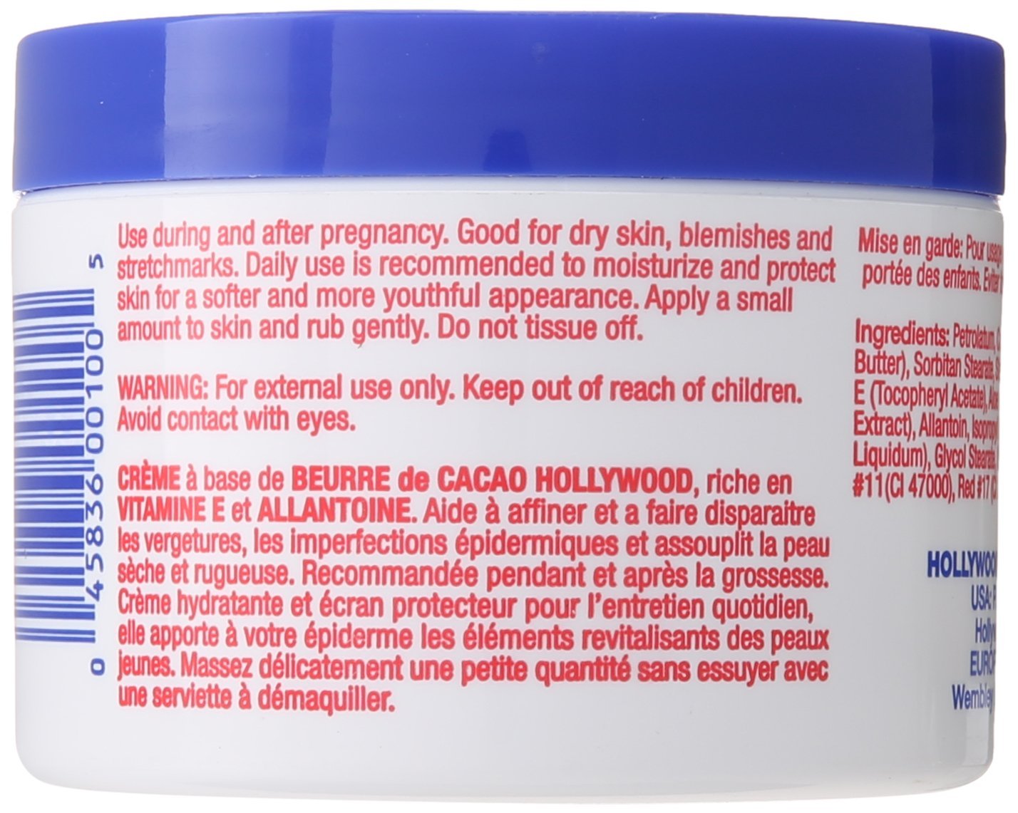 Hollywood Beauty Cocoa Butter With Vitamin- E 7.5 Ounce (221ml) (6 Pack) Beauty & Personal Care Hollywood Beauty