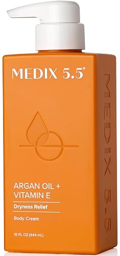Medix 5.5 Argan Oil Cream + Vitamin E Anti Aging Skin Care Moisturizer Body Cream | Firming Body Lotion Reduces Look Of Wrinkles, Cellulite, Crepey Beauty & Personal Care Medix 5.5