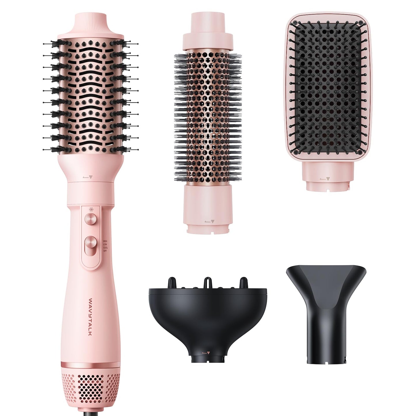 Blow Dryer Brush Set, Wavytalk Air Sculpt 5-in-1 Hot Air Brush Set, Multi Hair Styler for Salon Blowouts, Smooth Curls, Volumizing and Straightening Beauty and Personal Care wavytalk Default Title