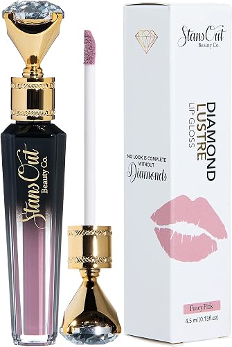 StansOut Beauty Diamond Lustre Fancy Pink Hydrating Lip Gloss | Cute Nude Moisturizing Butter-Smooth Colors | Shades for Naturally Plump & Pout, Beauty & Personal Care StansOut Beauty Company