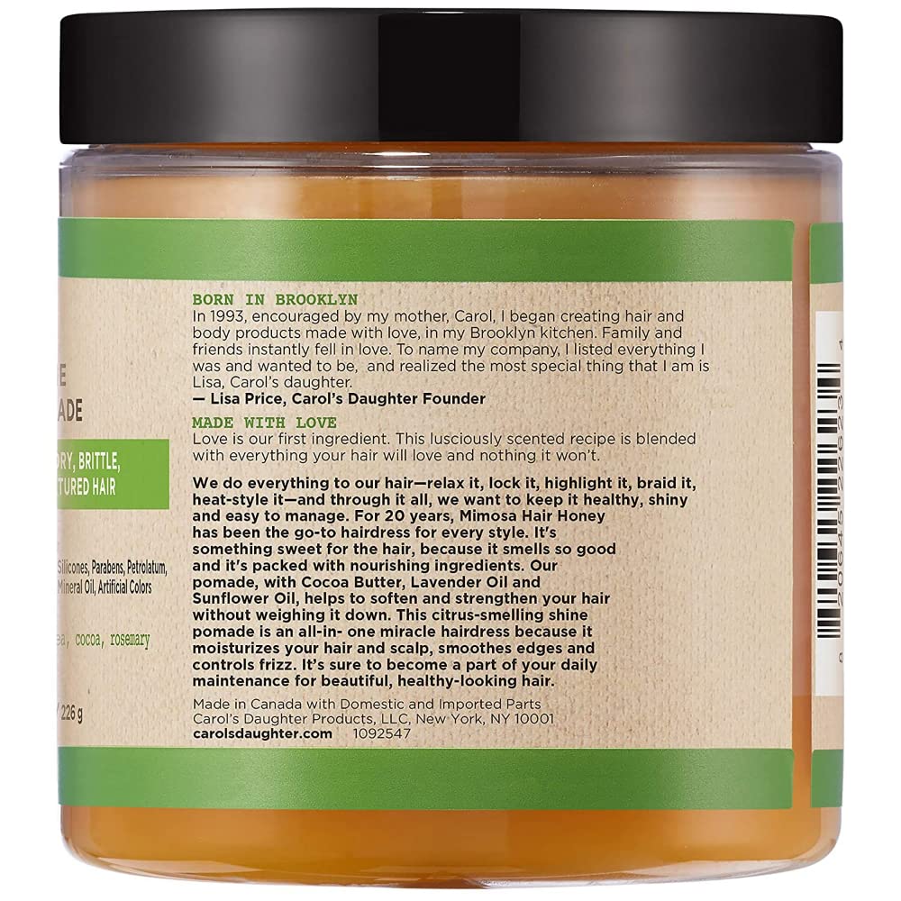 Carol's Daughter Mimosa Hair Honey Shine Pomade for Textured and Curly Hair - with Shea Butter & Rosemary Oil, 8 fl oz Beauty & Personal Care Carol's Daughter