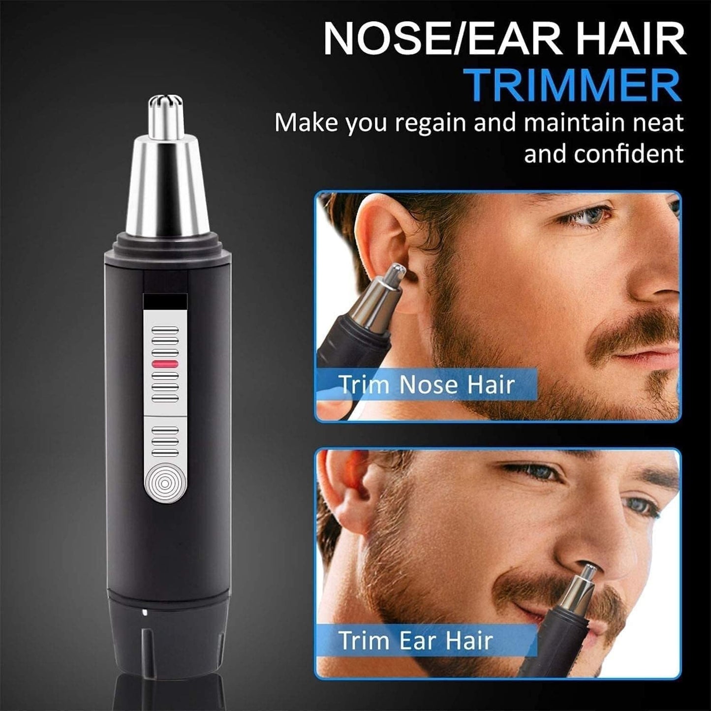YREAJZVS Ear and Nose Hair Trimmer for Men, Professional USB Rechargeable Nostril Nasal Hair Cleaning System, Lightweight Waterproof Nose Hair Beauty and Personal Care YREAJZVS