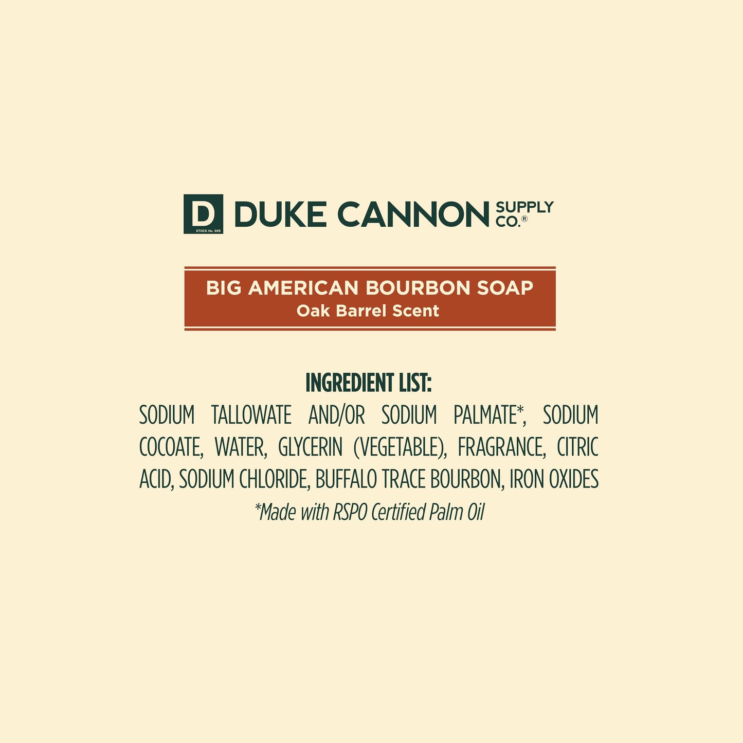 Duke Cannon Supply Co. Big American Bourbon Bar Soap, Bourbon Oak Barrel, 10 oz (2 Pack) Beauty & Personal Care Duke Cannon Supply Co.