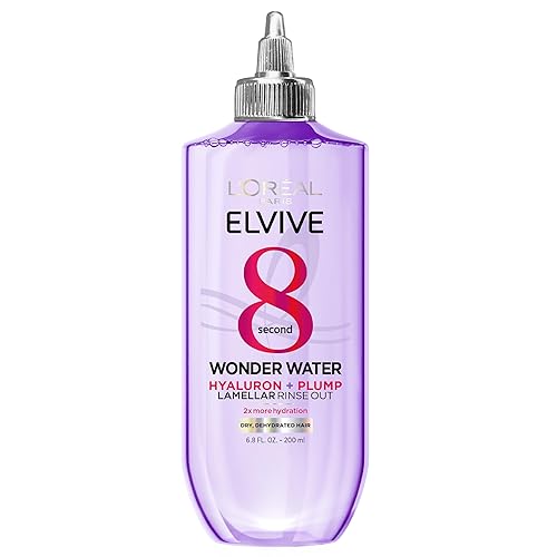 L'Oreal Paris Elvive Hyaluron Plump Flash Hydration Wonder Water Hair Rinse, 8 Second Hydrating Hair Care Treatment for Soft, Shiny Hair, 6.8 Fl Oz Beauty & Personal Care L'Oreal Paris