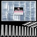 UNA GELLA Extra Long Coffin Nail Tips No C Curve 504PCS XXL Coffin Nails Half Cover Long Coffins Gel Nails Tips Clear Fake False Nails Long Gel Beauty & Personal Care UNA GELLA