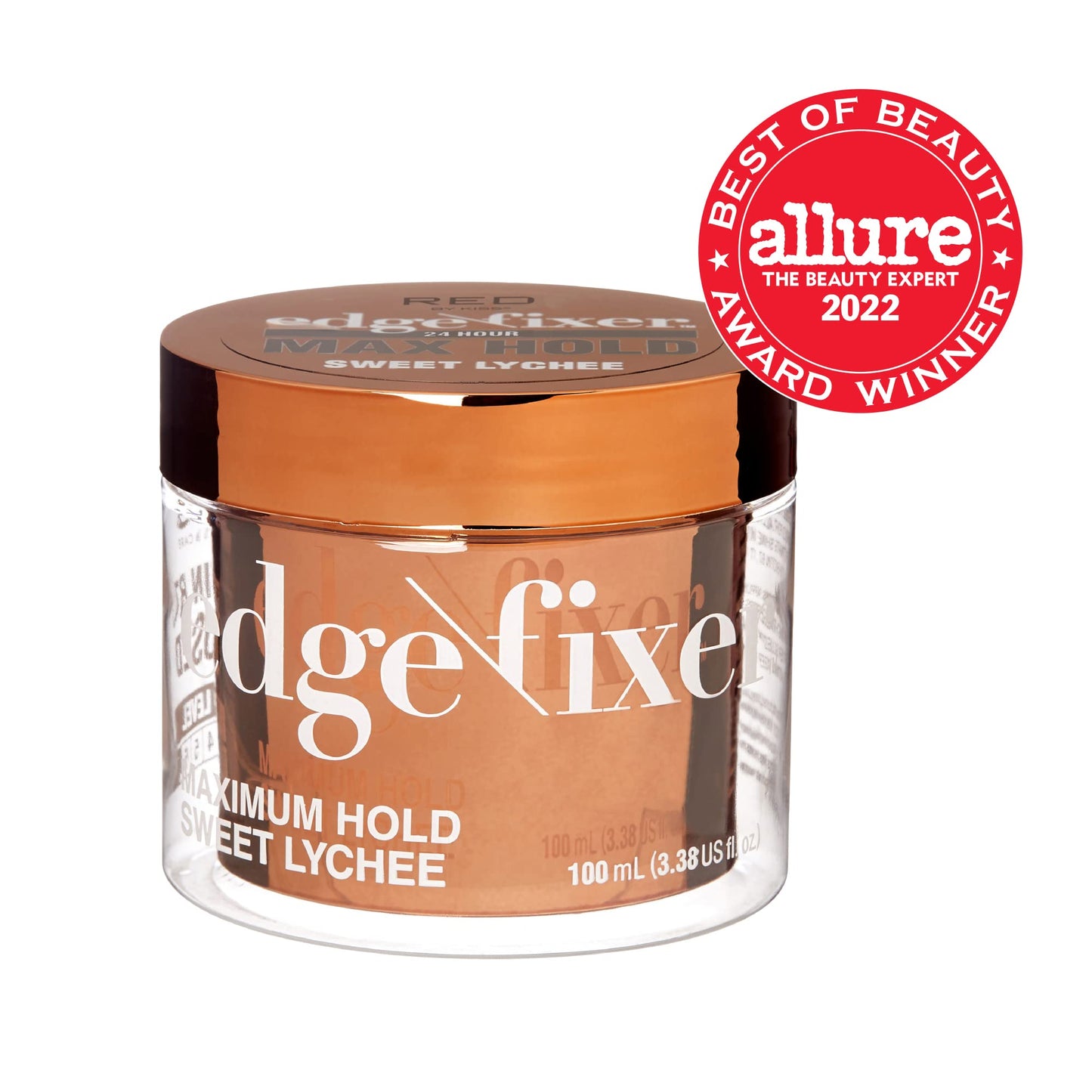 Red by Kiss Edge Fixer Hair Shine Gel, 24 Hour Max Hold, Non-Flaking, Biotin B7 Infused, Natural Styling, Professional Edge Control Wax, Perfect Beauty & Personal Care Red by Kiss
