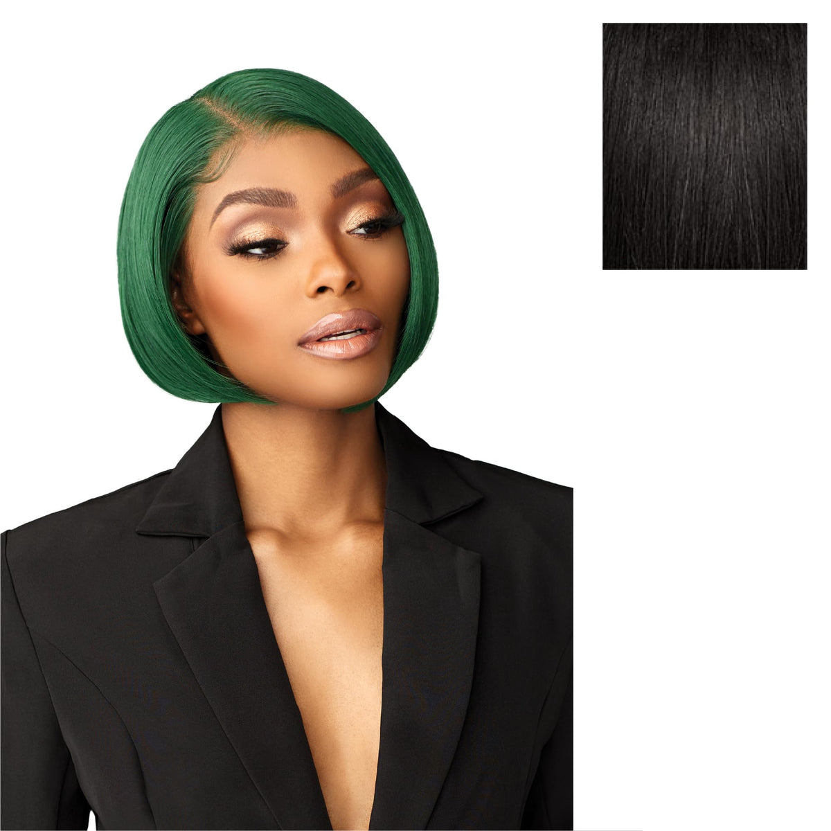 Sensationnel Chicbob Lace Frontwig-Bob Unit 3, 1B OFFBLACK