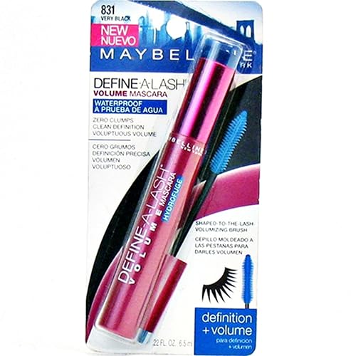 Maybelline Define-A-Lash Mascara, Very Black [801], 0.22 oz (Pack of 2) Beauty & Personal Care MAYBELLINE