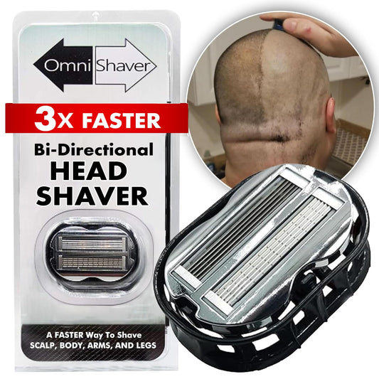 Premium Omnishaver Bi-Directional Shavers for Men & Women - 3x Faster Than Disposable Razors - Smooth, and Safe - Self-Cleaning, Self-Sharpening Razor Beauty and Personal Care OmniShaver