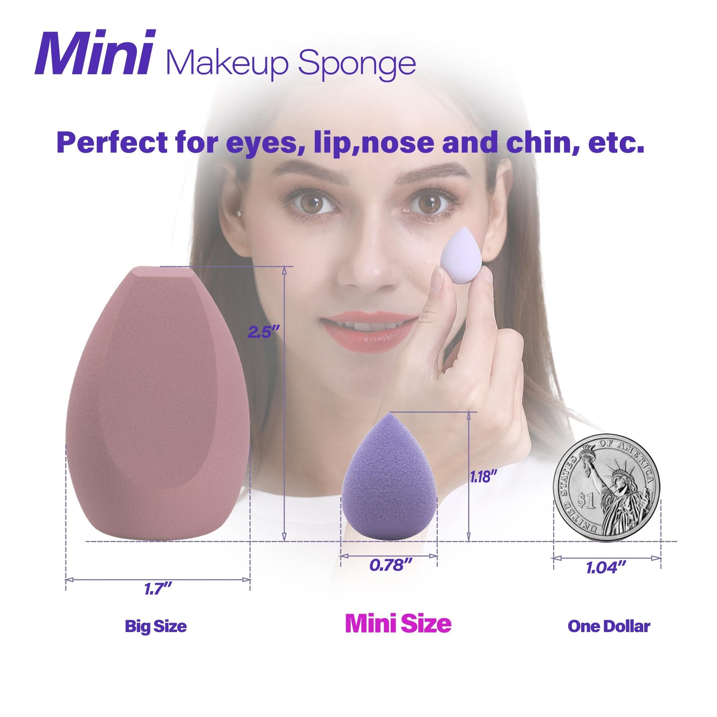 Snowflakes Mini Beauty Makeup Sponge Blender for Detailed Application Around the Eyes and Other Areas, 6 pcs, Latex Free, Small Makeup Sponges Under Beauty & Personal Care SNOWFLAKES SNOWFLAKES