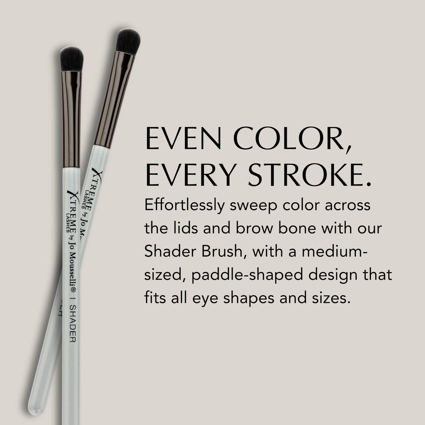 Xtreme Lashes Professional Shader Eye Makeup Brush, Gray, Flat Eyeshadow Brush for Packing Color, Smooth Even Coverage, Lash Extension Safe Beauty & Personal Care Xtreme Lashes