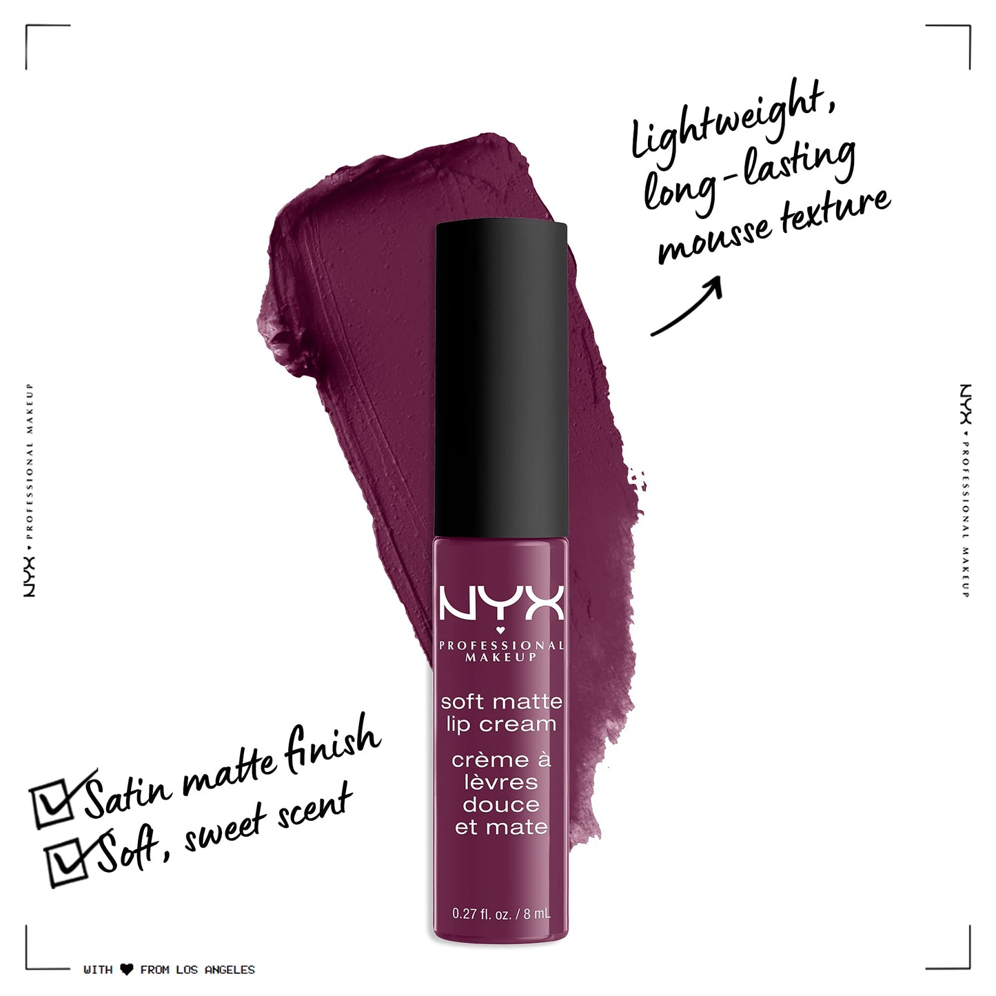NYX PROFESSIONAL MAKEUP Soft Matte Lip Cream, Lightweight Liquid Lipstick - Transylvania (Matte Deep Violet) Beauty & Personal Care NYX PROFESSIONAL MAKEUP