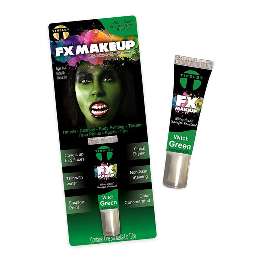 Tinsley Transfers FX Makeup - Face and Body Paint - Water-Based Cream - 7g / 0.24 oz Tube (Green) Beauty & Personal Care Tinsley Transfers