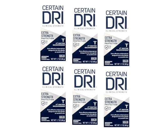 Certain DRI Extra Strength Antiperspirant Deodorant, Powder Fresh Solid 1.7 Oz. (Pack of 6) Beauty and Personal Care Certain Dri