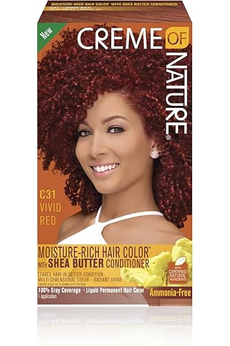 Creme of Nature Moisture Rich Hair Color Kit, C31 Vivid Red, 1 Application Beauty & Personal Care Creme of Nature
