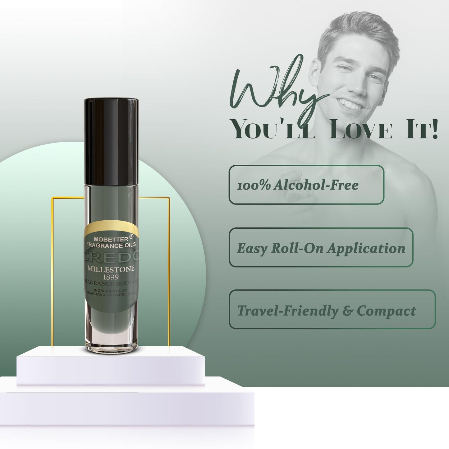 MOBETTER FRAGRANCE OILS Credo Millestone 1899 Cologne Men Fragrance Body Oil | Travel Size - Long Lasting Fragrance Beauty & Personal Care MOBETTER FRAGRANCE OILS