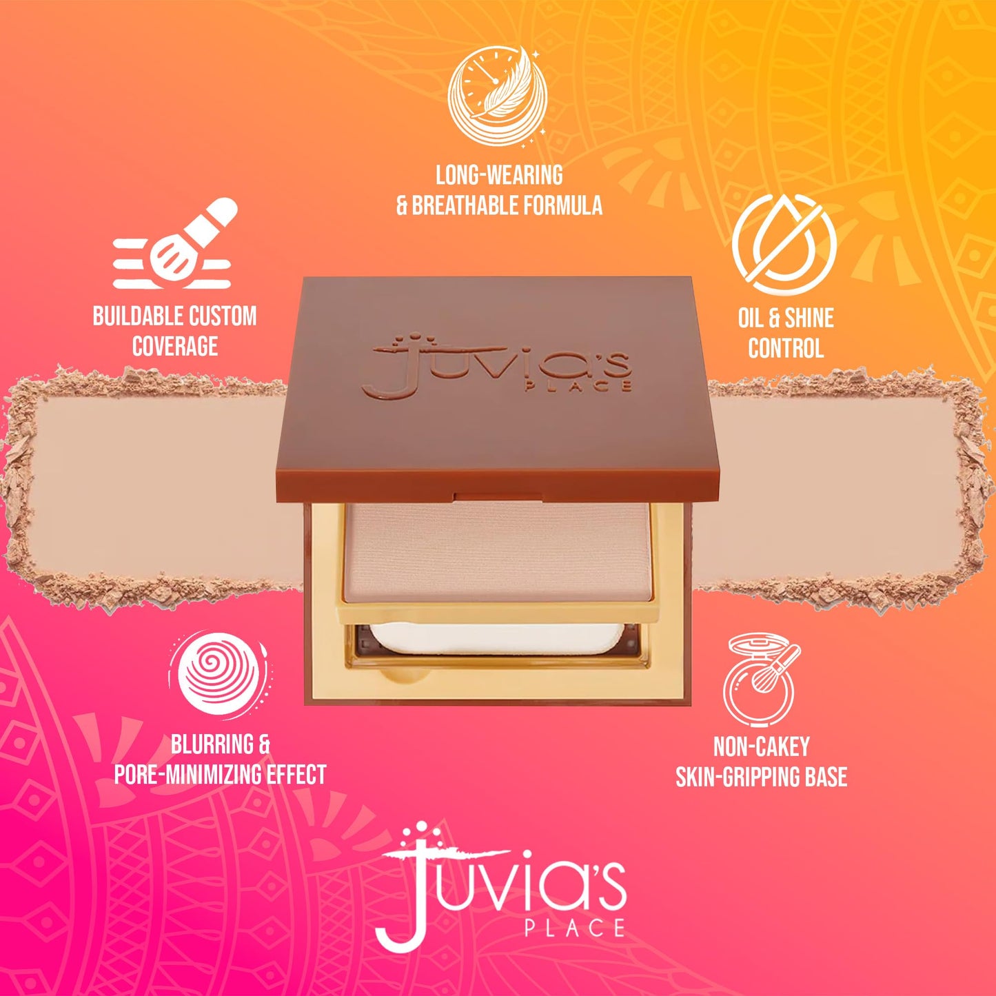 Juvia's Place I Am Magic Powder Foundation - L2 Catania - Buildable-Coverage Mattifying Pressed Powder for Pore Vanished Skin - Lightweight Matte Base Beauty & Personal Care Juvia's Place