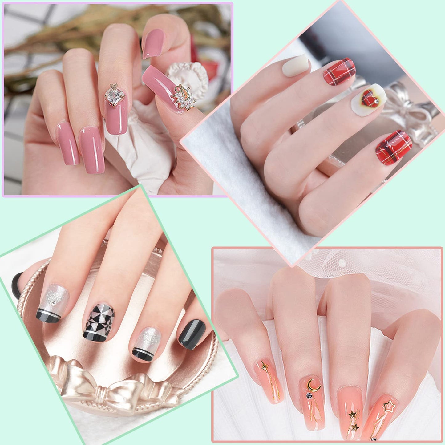 LEQ 2Pcs Nail Art Brush Set, Dual-ended Oval & Flat Gel Nail Polish Brushes Nail Art Liner Brush Polygel Slice Tool for PolyGel UV Builder Gel Nails Beauty & Personal Care LEQ