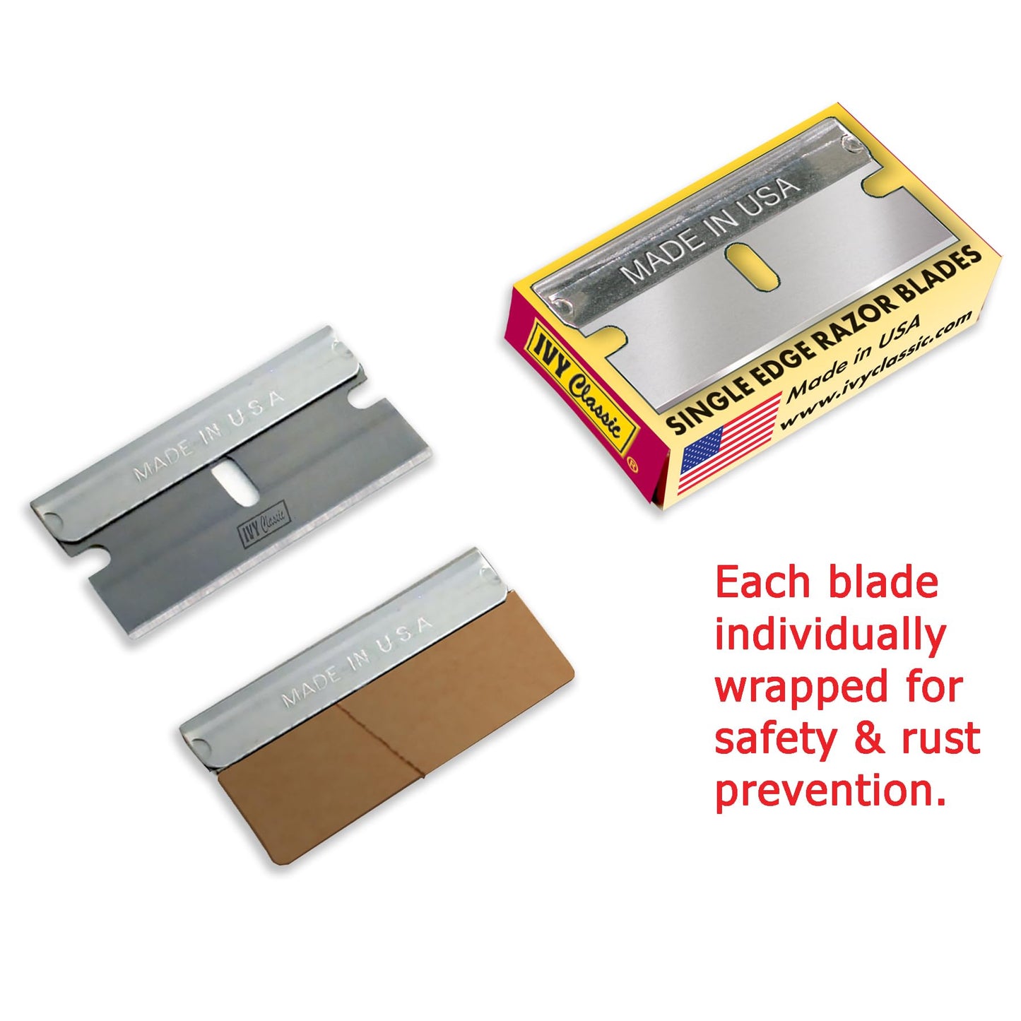 IVY Classic 11180 Single-Edge Razor Blades, USA, 10 Pack Beauty and Personal Care IVY Classic