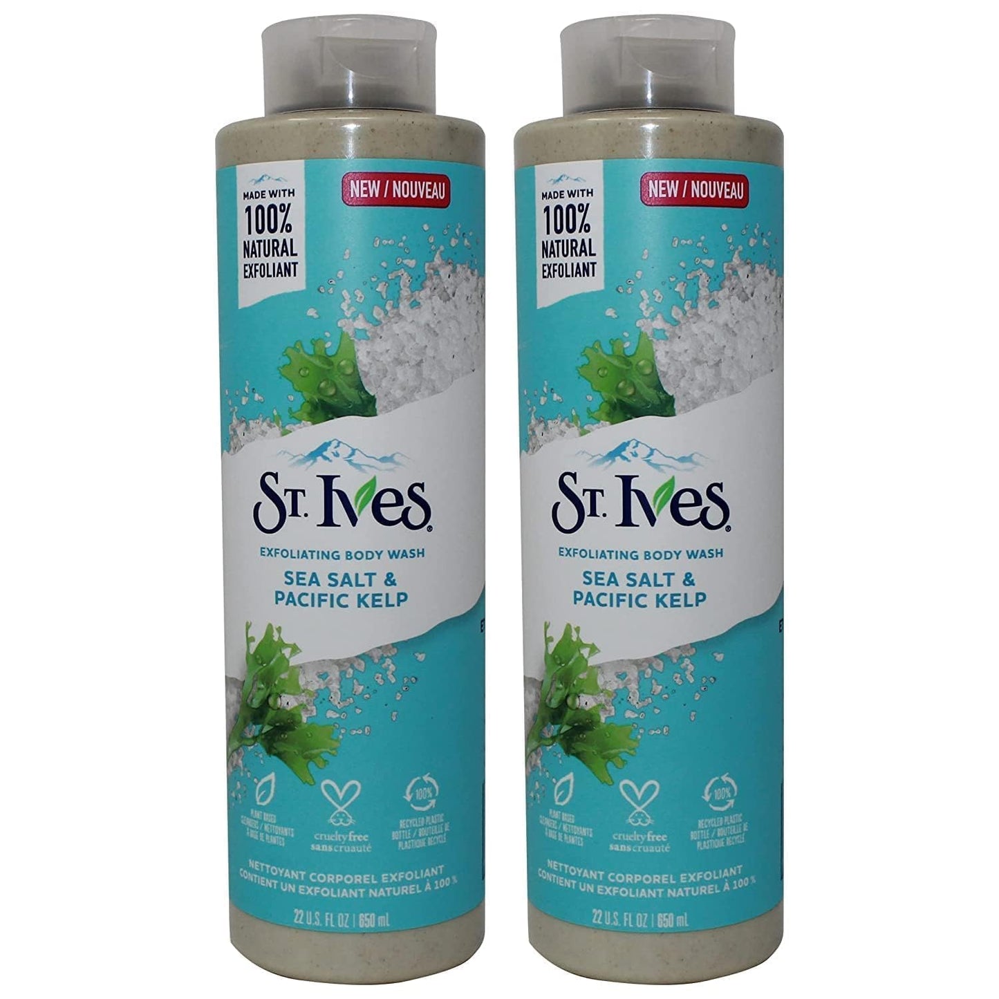 St Ives Body Wash Sea Salt & Pacific Kelp 22 Ounce (650ml) (Pack of 2) Beauty & Personal Care St. Ives