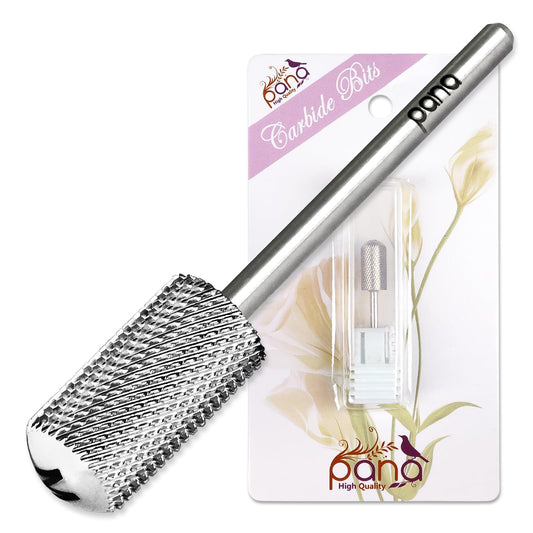 PANA 3/32" Large Smooth Round Top Safety Carbide Nail Drill Bit for Gel Polish & Acrylic Removal Nail Salon Manicure Pedicure Electric File Tools Beauty and Personal Care PANA Default Title