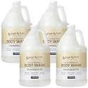 Ginger Lily Farms Club & Fitness Nourishing Body Wash, 100% Vegan & Cruelty-Free, Bath & Shower Gel for Men and Women, Fragrance Free, 1 Gallon (Pack Beauty & Personal Care Ginger Lily Farms
