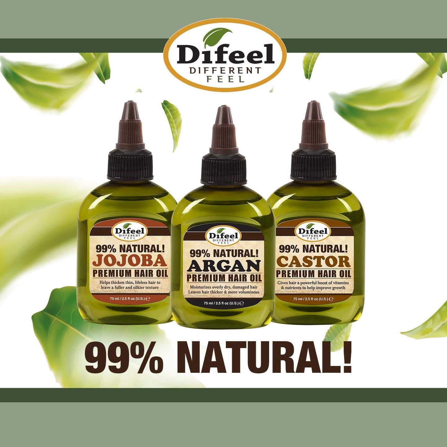 Difeel Premium Natural Hair Oil - Peppermint Oil 2.5 ounce Beauty & Personal Care Difeel