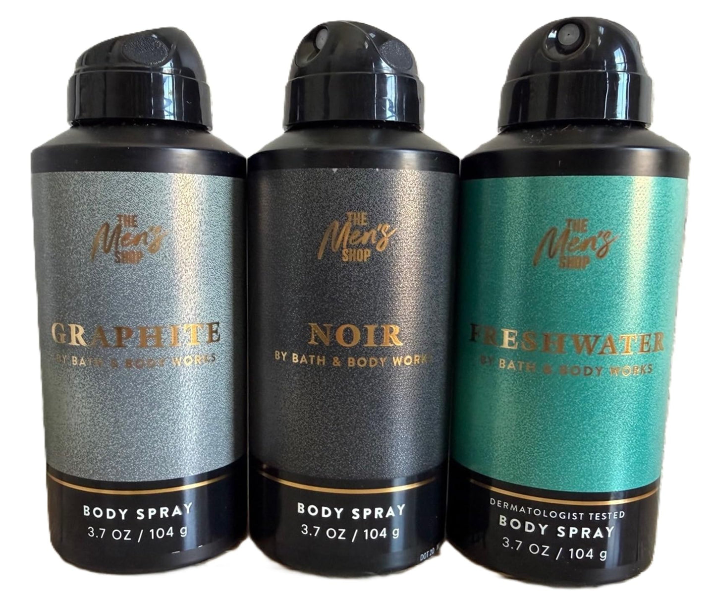 Bath & Body Works The Men's Shop Body Spray - Pack of 3 (Graphite, Noir, Freshwater) Beauty & Personal Care Bath & Body Works