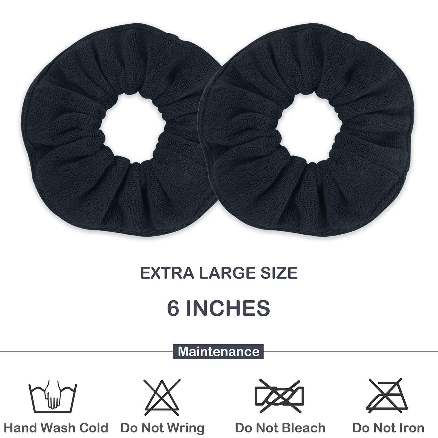 IVARYSS Super Towel Scrunchies for Drying Hair, Absorbent and Soft Microfiber for Frizz Free, Large Thick Ponytail Holder Wet Hair Accessories Beauty & Personal Care IVARYSS