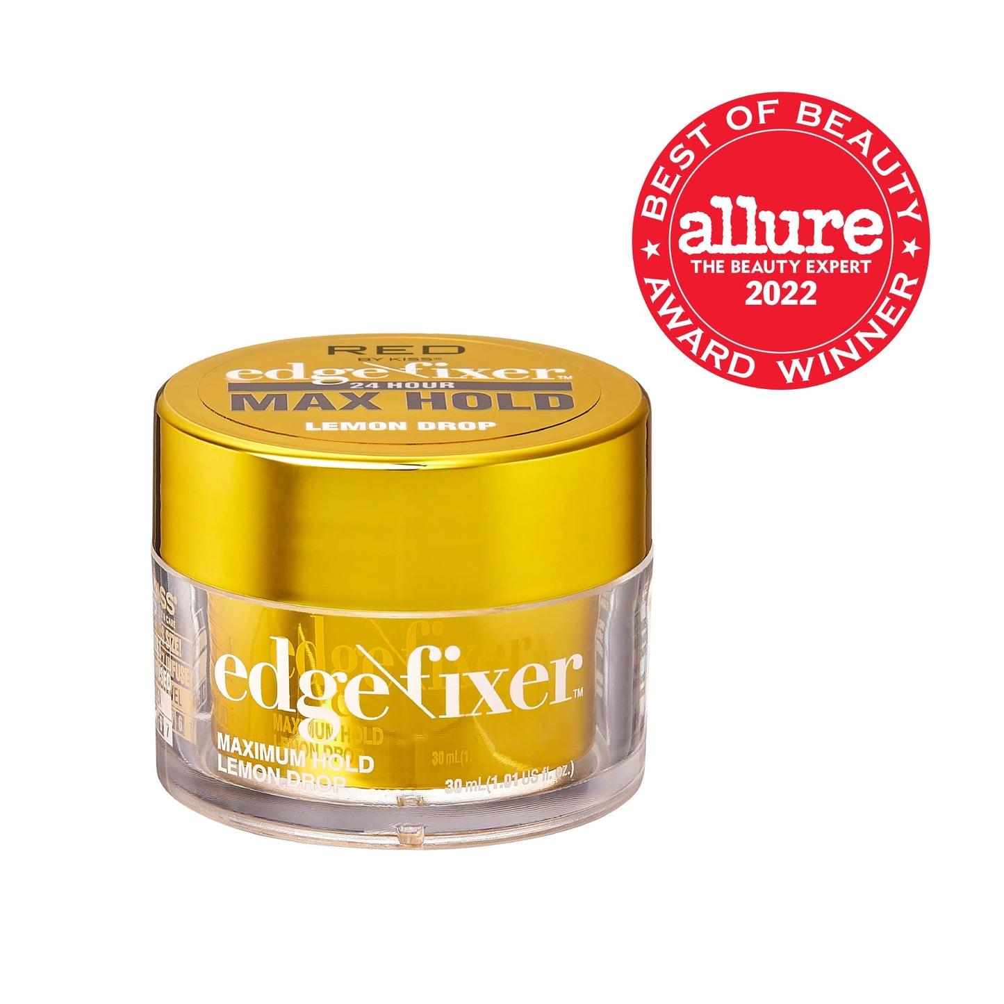 Red by Kiss Edge Fixer 24 Hour Maximum Hold Edge Wax No Flaking Biotin B7 Infused Hair Gel 1.01 fl.oz Beauty & Personal Care Red by Kiss