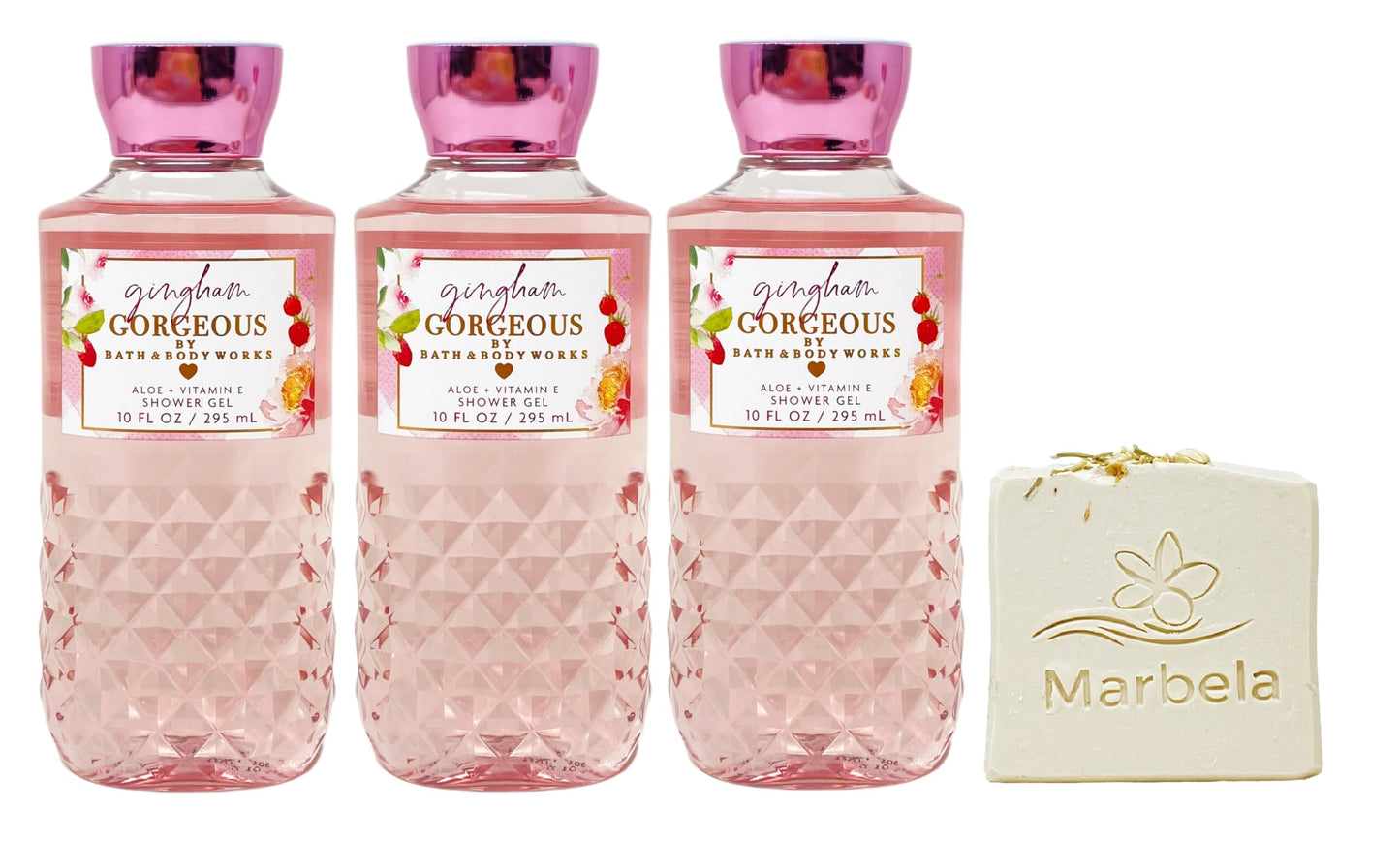 Bath & Body Works Gingham Gorgeous - Pack of Three - Shower Gel With Wild Jasmine Soap. Beauty & Personal Care Bath & Body Works