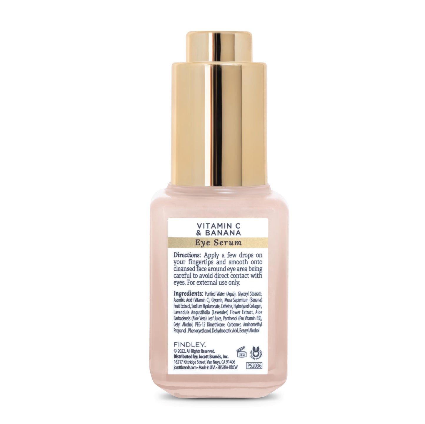 Findley Vitamin C & Banana Brightening Eye Serum - Targets Fine Lines & Dark Circles, Hydrating & Nourishing Formula, Anti-Aging (1 Fl Oz) Beauty & Personal Care Findley