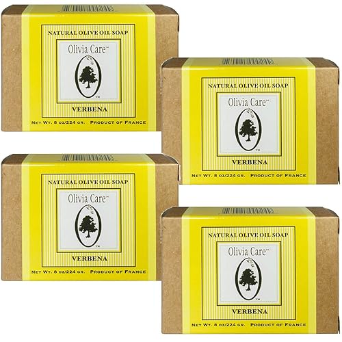 Olivia Care Premium Verbena Bath & Body Bar Soap | Organic, Vegan & Natural | Olive Oil | Repairs, Hydrates, Moisturizes & Deep Cleans | Good Beauty & Personal Care Olivia Care