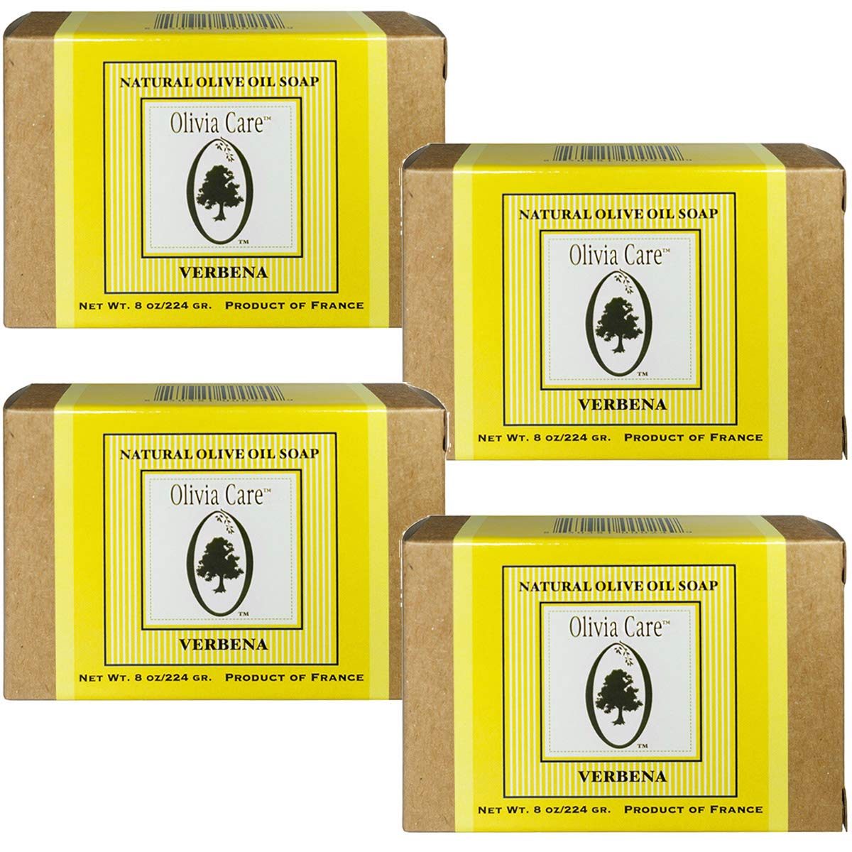Olivia Care Premium Verbena Bath & Body Bar Soap | Organic, Vegan & Natural | Olive Oil | Repairs, Hydrates, Moisturizes & Deep Cleans | Good Beauty & Personal Care Olivia Care