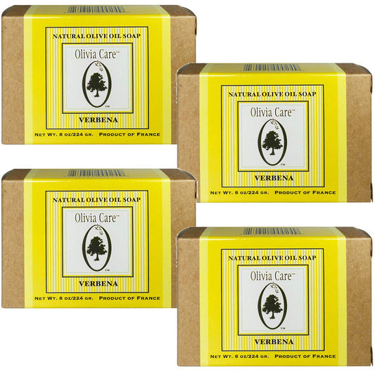 Olivia Care Premium Verbena Bath & Body Bar Soap | Organic, Vegan & Natural | Olive Oil | Repairs, Hydrates, Moisturizes & Deep Cleans | Good Beauty & Personal Care Olivia Care