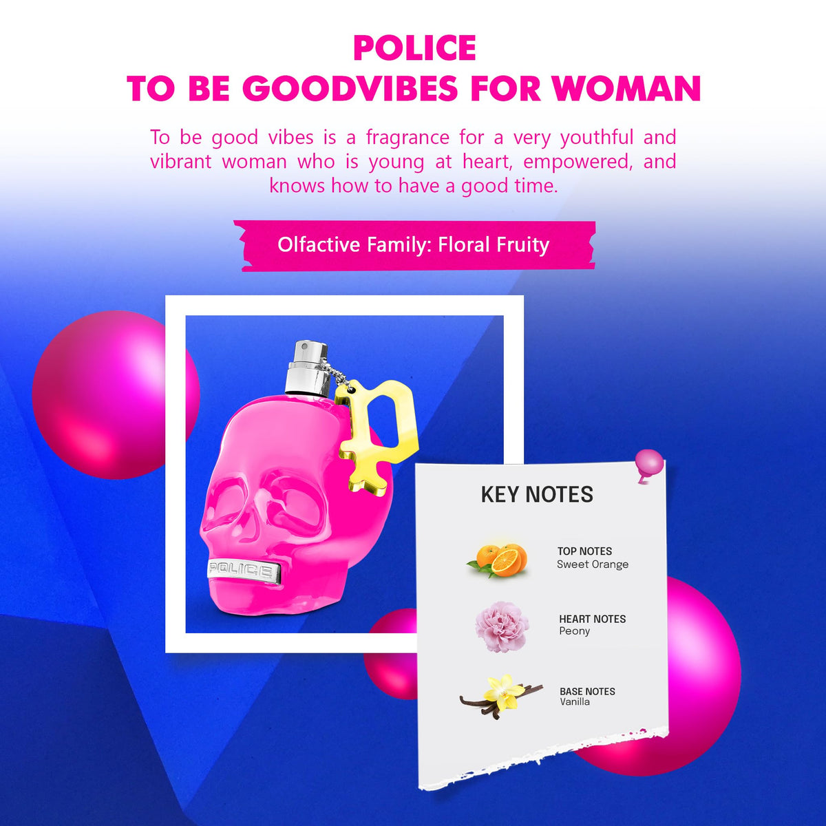 Police To Be Good Vibes by Police for Women - 4.2 oz EDT Spray Beauty & Personal Care Police