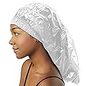 Shower Cap for Women Donna Shower Caps for Women Reusable Waterproof Travel Accessories for Women Spa Braid WHITE Beauty & Personal Care DONNA