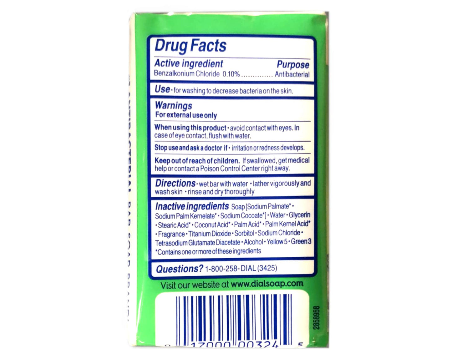 Dial Mountain Fresh Antibacterial Deodorant Bar Soap 3, 4 oz Soap Bars (Packs of 6) Beauty & Personal Care Dial