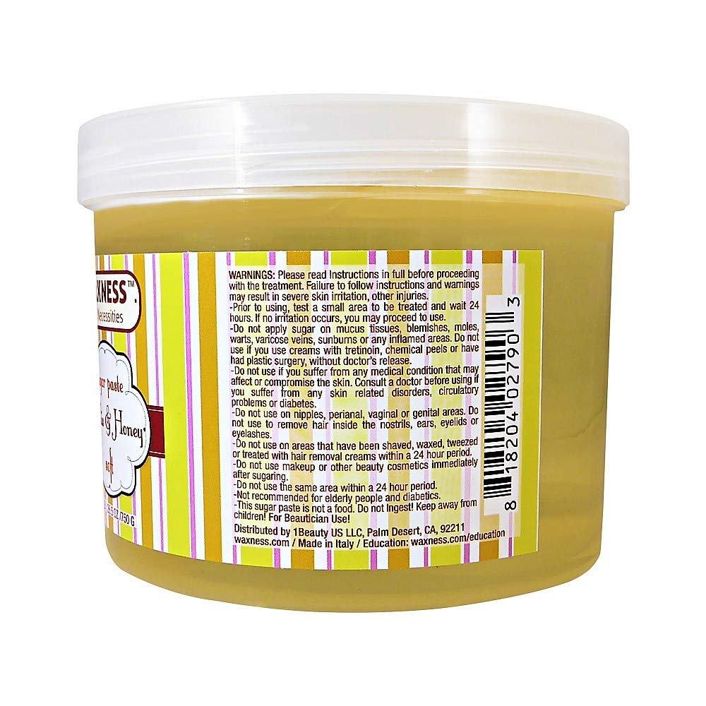 Waxness All Natural Soft Sugar Paste 1.6 lb (750 g) - Sugaring Paste for Manual & Strip Technique, Honey & Propolis, Professional Use - Made in Italy Beauty and Personal Care Waxness