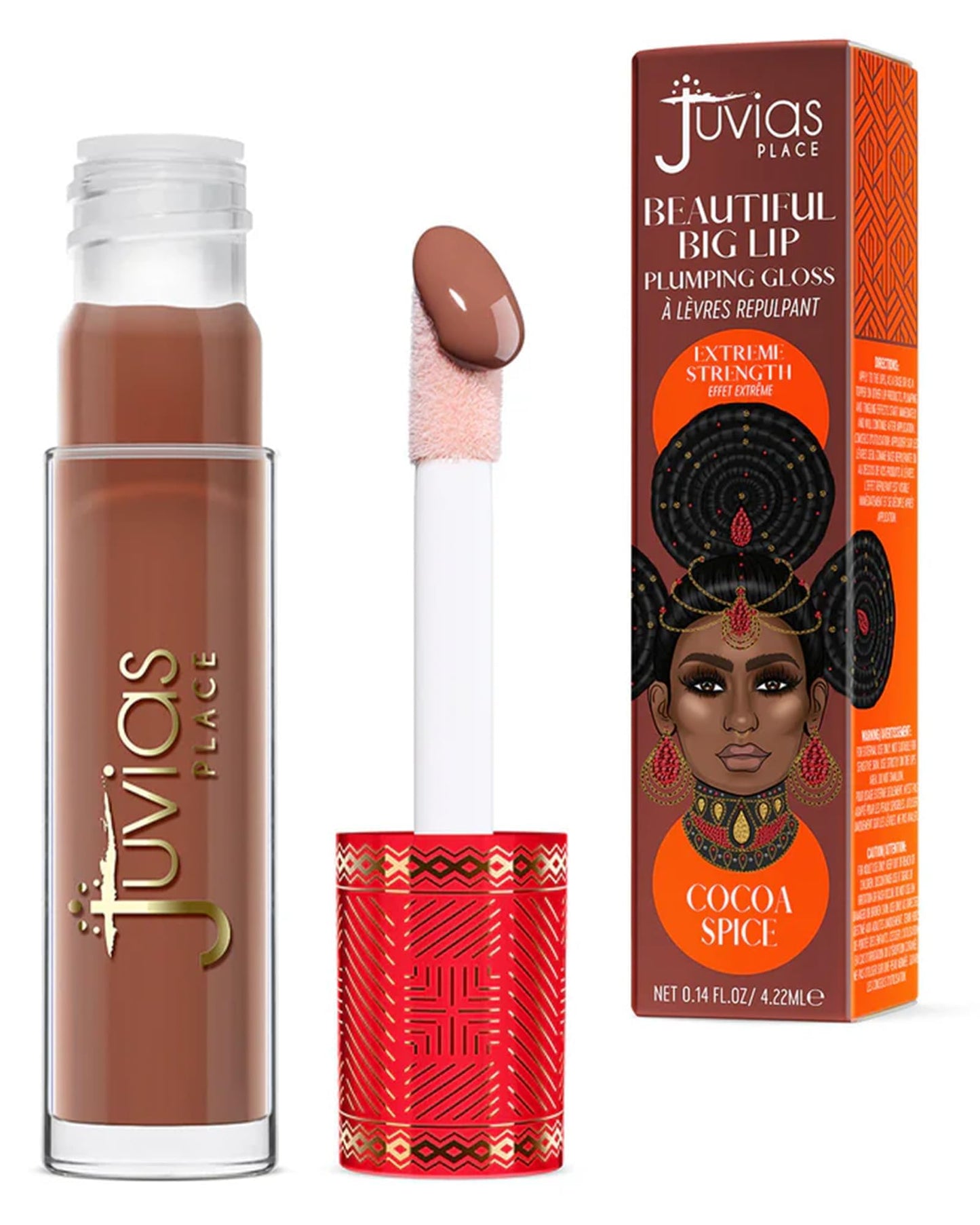 Juvia's Place Beautiful Big Lip Plumper - Cocoa Spice | Rich Brown Gloss With Subtle Warmth for Full, Defined Lips | Plumping, Hydrating & High-Shine Beauty & Personal Care Juvia's Place