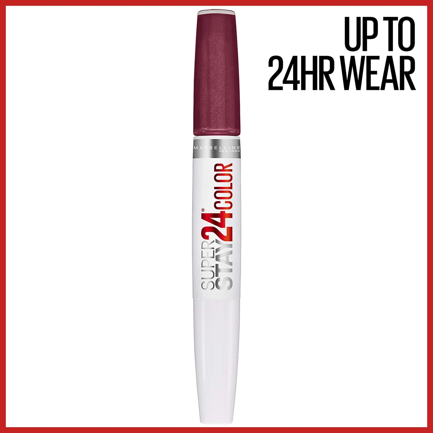 Maybelline Super Stay 24, 2-Step Liquid Lipstick Makeup, Long Lasting Highly Pigmented Color with Moisturizing Balm, Unlimited Raisin, Purple, 1 Count Beauty & Personal Care MAYBELLINE