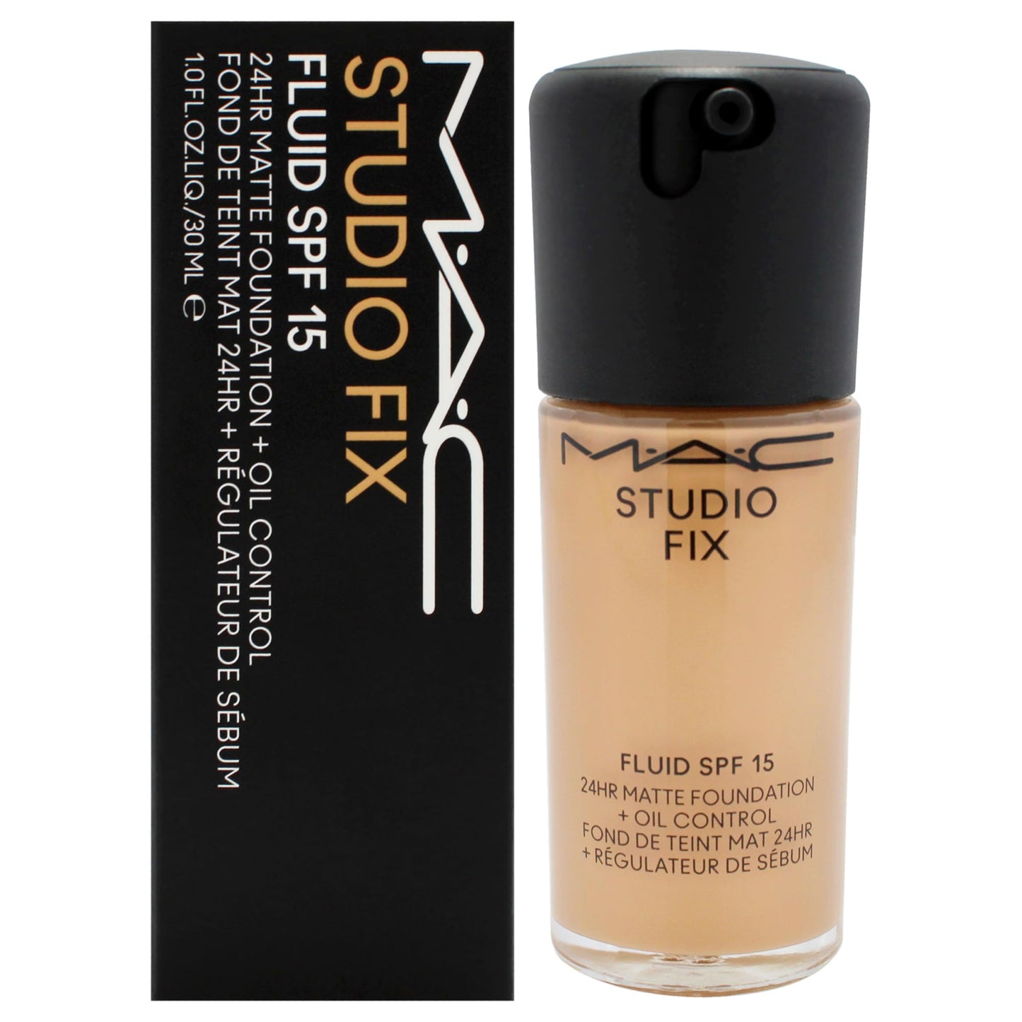 Studio Fix Fluid SPF 15 24Hr Matte Foundation Plus Oil Control - NC40 by MAC for Women - 1 oz Foundation Beauty & Personal Care MAC