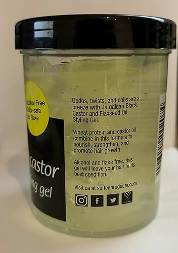 Softee Softee jamaican black castor & flaxseed oil styling gel 8 ounce, Green, 8 Ounce Beauty & Personal Care Softee