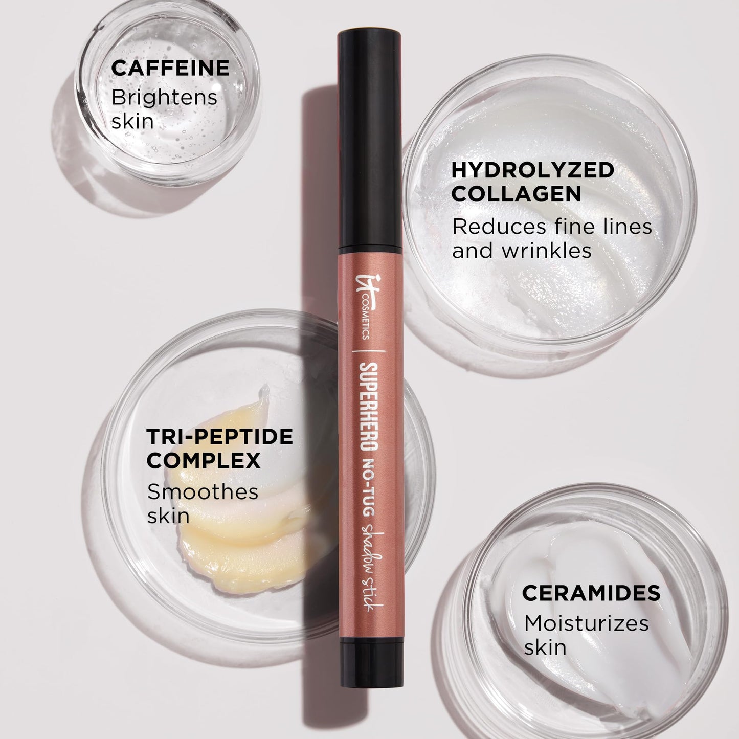 IT Cosmetics Superhero No-Tug Waterproof Eyeshadow Stick, Bold Bubbly - Longwear, Blendable Cream Eyeshadow with Built-In Primer - Suitable Beauty and Personal Care IT Cosmetics