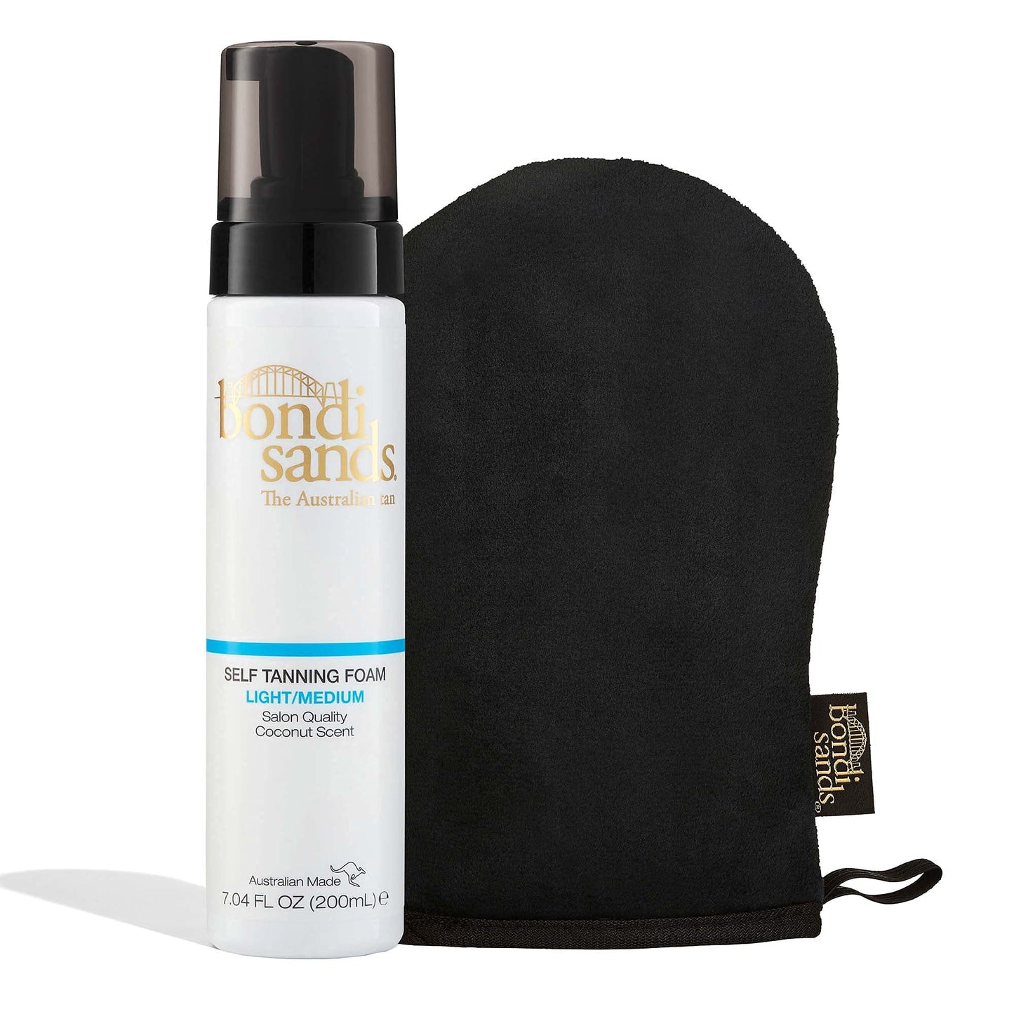Bondi Sands Light/Medium Self Tanning Foam + Application Mitt | Includes Lightweight Sunless Foam + Reusable Mitt for a Flawless Finish ($30 Value) Beauty & Personal Care Bondi Sands